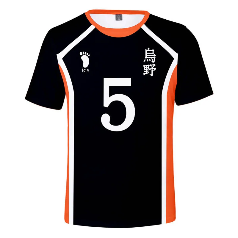 

Haikyuu!! Cosplay Costume Hinata Shoyo T-shirt Karasuno High School Volleyball Tops Kageyama Tobio Sweatshirt