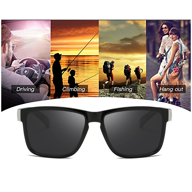 Мужские поляризационные солнцезащитные очки в квадратной оправе 3 шт. |