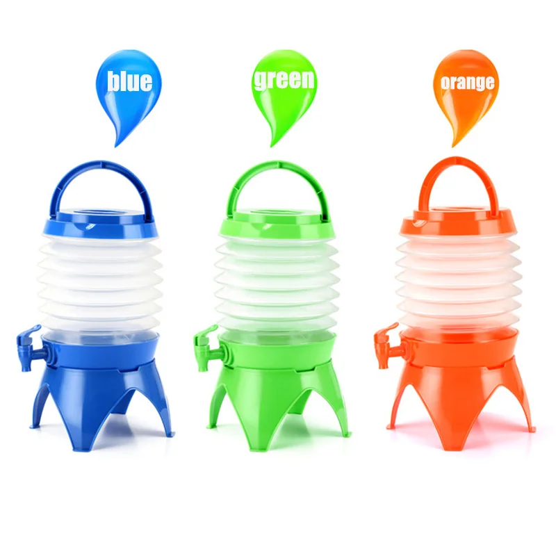 

5L Outdoor Camping Telescopic Folding Water Storage Bucket Multifunctional Drinking Bucket EDF88