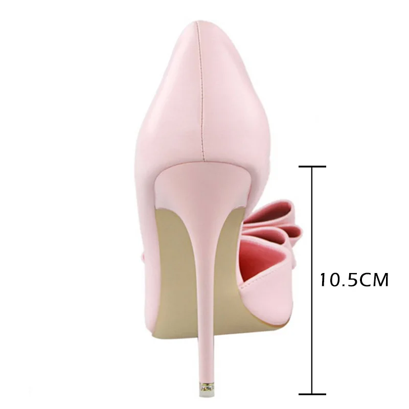

BIGTREE Shoes Women Heels Elegant Women Pumps Bow-knot High Heels Women Shoes Pointed Stiletto Party Bridal Wedding Shoes Female