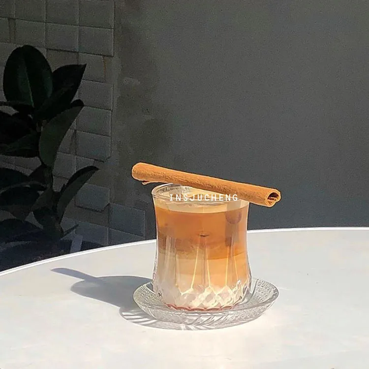 Корейский ретро стиль Круглый Простой винный бокал креативный для кафе