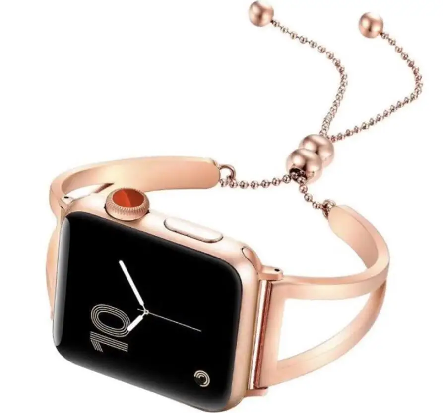 Модный браслет ремешок для наручных часов Apple Watch 38 42 40 44 из нержавеющей стали с
