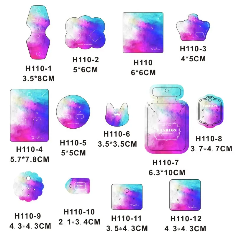 100Pcs/Lot Earrings Card Packaging Necklace Headwear Studs Hairpin Brooch Jewelry DIY Hair Accessories Blank Hanging - купить по