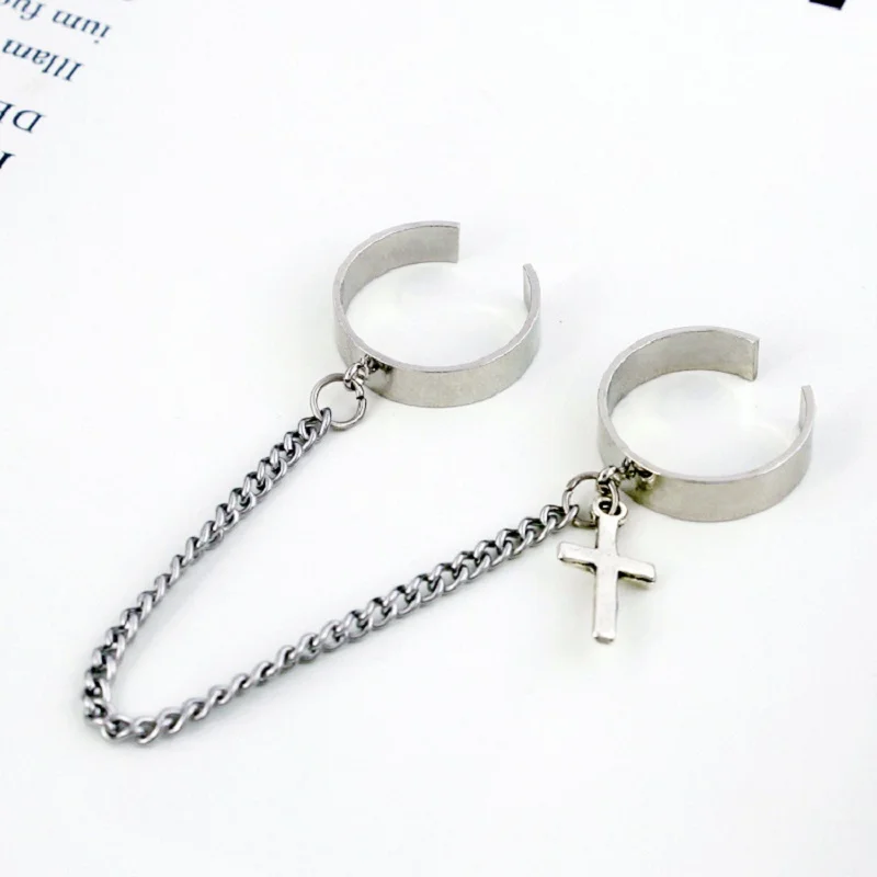 Мужской комплект из двух предметов нержавеющей стали кольцевая цепочка