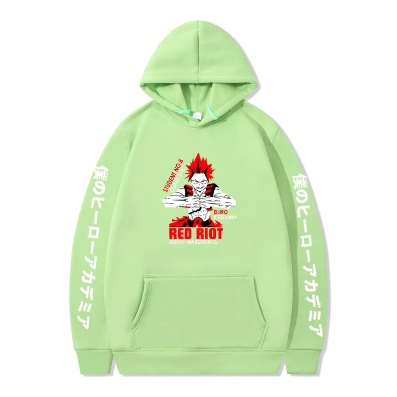 

My Hero Academia cotton Kirishima Hoodie for Men Women Long Sleeve Pullover Tops GiftMy Hero Academia Eijiro Kirishima Ho