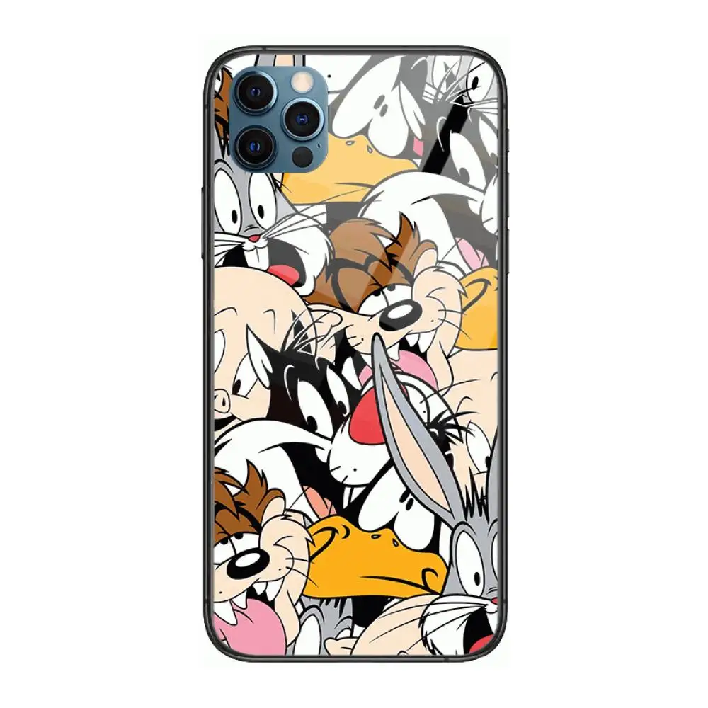

Cartoon funny bunny case Style Phone Case cover For iphone 12 pro max 11 8 7 6 s XR PLUS X XS SE 2020 mini black cell shell