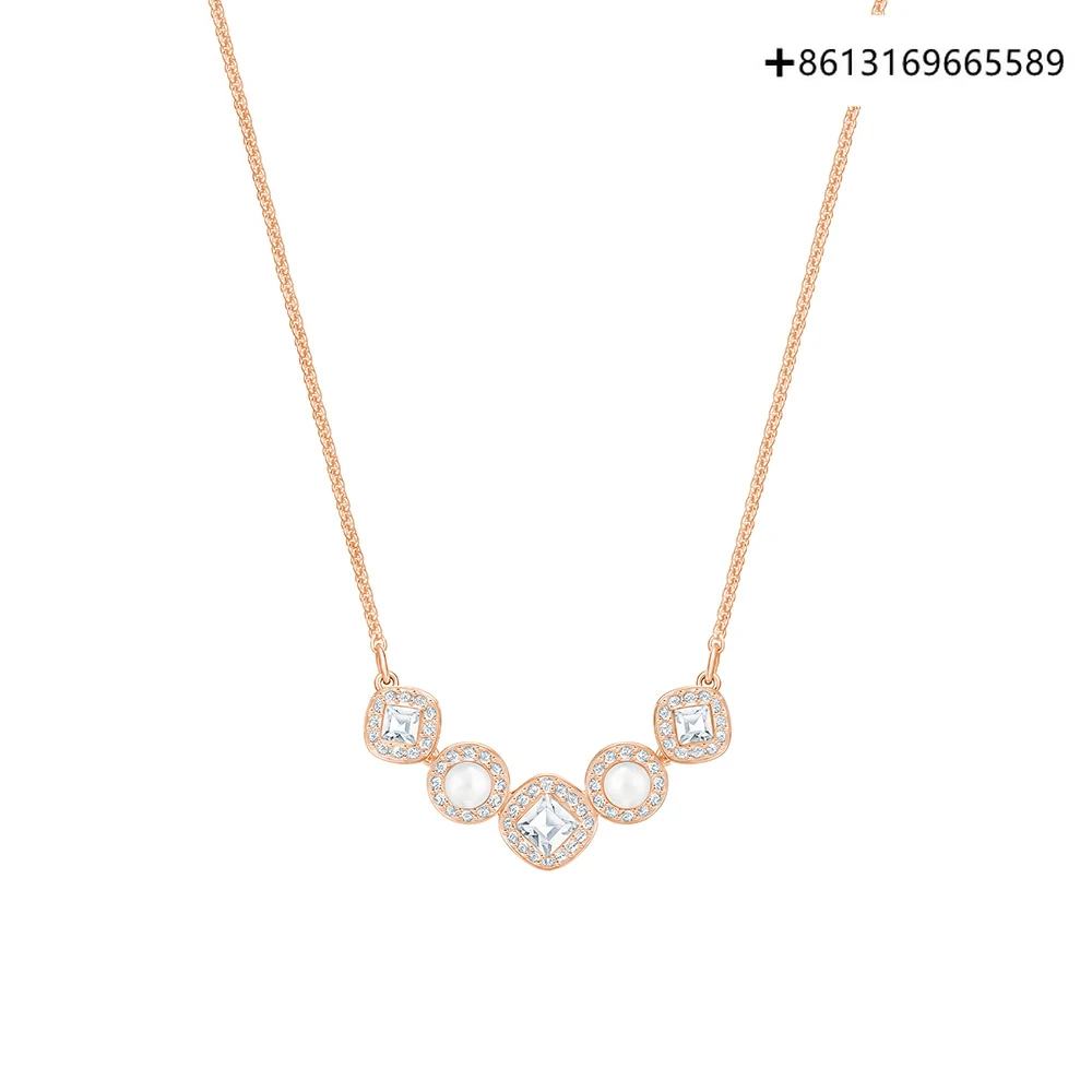 

Оригинальное ожерелье 1:1 с имитацией Ангельского кристалла и жемчугом