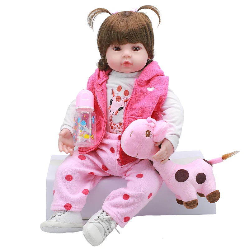 Reborn bebe 46 см мягкий силиконовый reborn baby dolls meninaChristmas surprice подарок на день рождения |