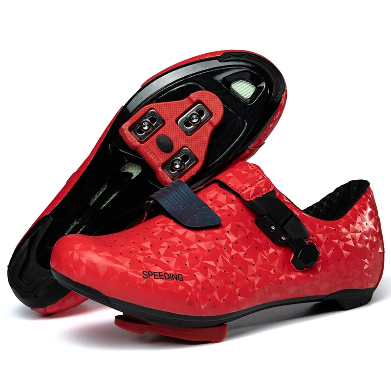 

Men's Cleat Cycling Shoes SPD Speed Road Racing Cycling Sneakers Men Flat Bike Shoe Man Big Size Fitness Bicycle Riding Footwear