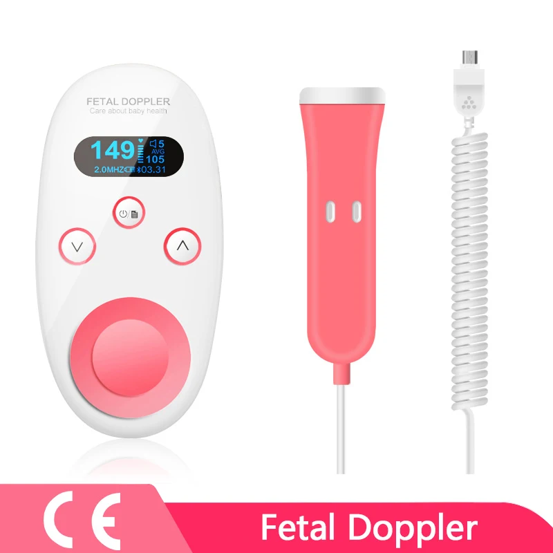 

Fetal Doppler Ultrasound Pregnancy Baby Heart Rate Detection Instrument Home Pregnant Pulse Meter Stethoscope Monitoring Probe