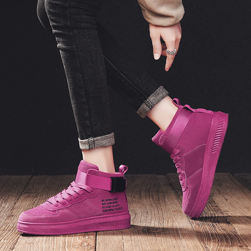 Fashion Women's High Platform Sneakers 2019 Spring Shoes Black Tricolor Breathable1623-p | Спорт и развлечения
