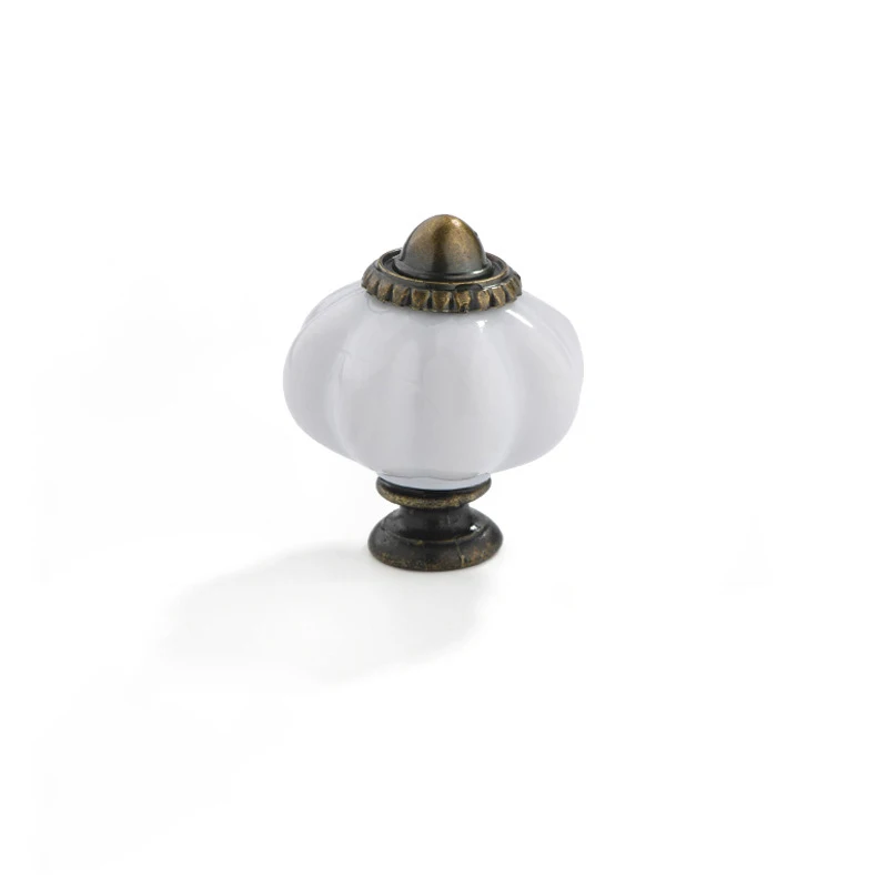 

Retro Furniture Handle Door Knobs Pumpkin Cabinet Knob Ceramic Cabinet Handles Furniture Drawer Cupboard Kitchen Pull Handle