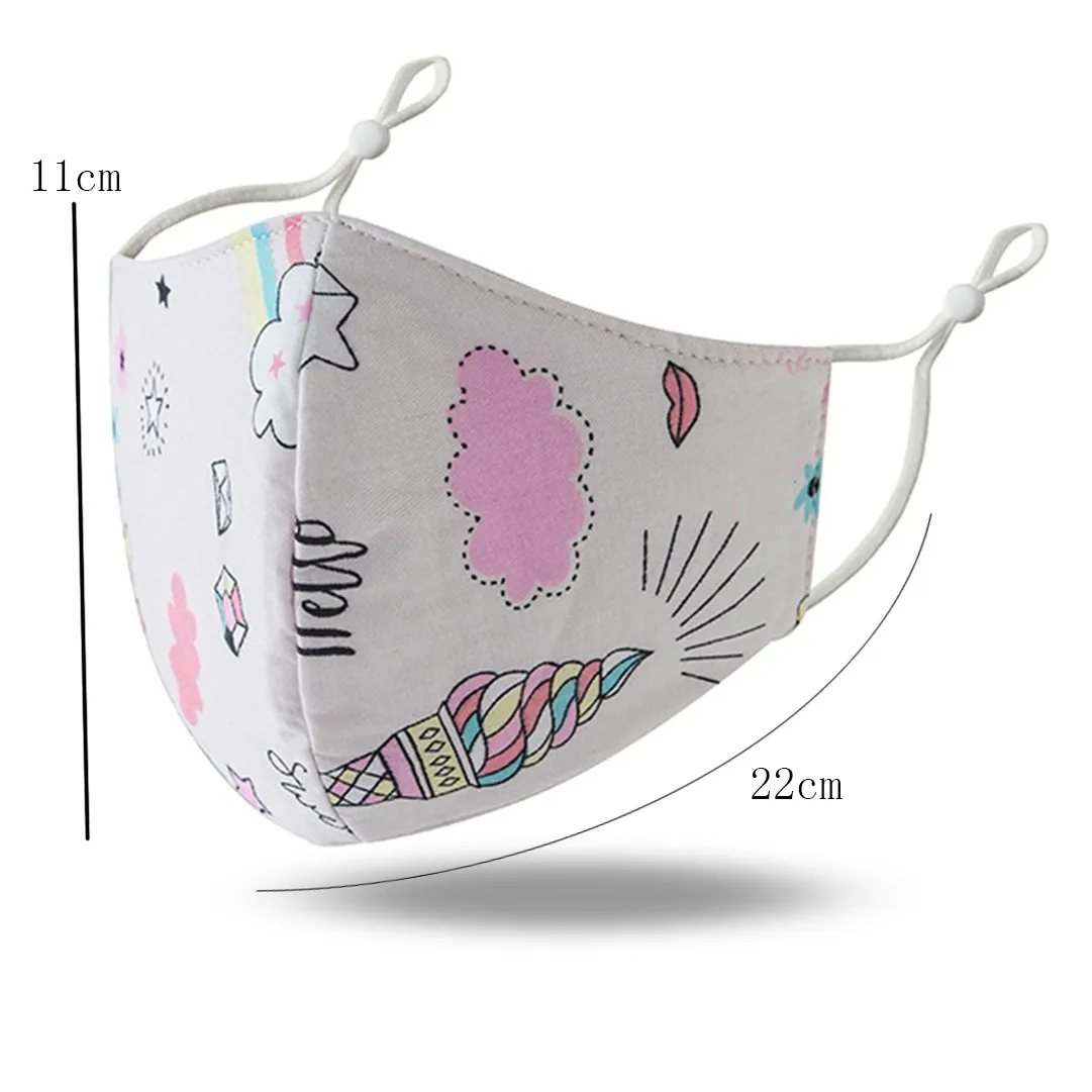 Маска для рта детская многоразовая дышащая безопасная моющаяся мультяшная маска