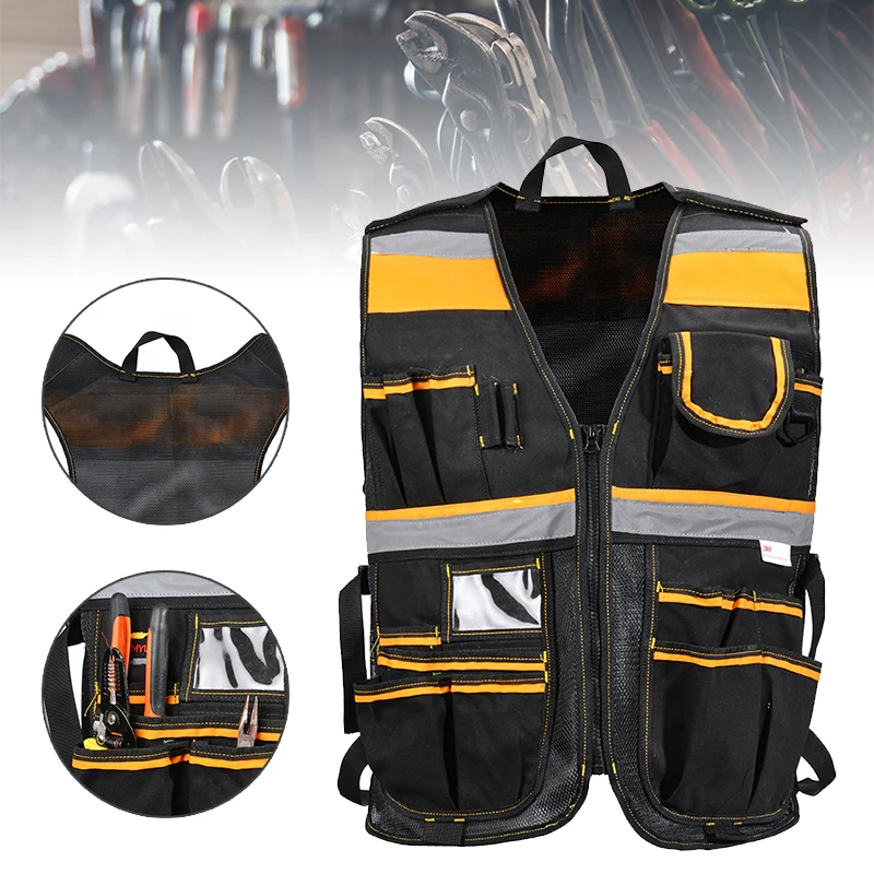 

Electrician Carpenter Tool Vest Apron Durable Bags Tools Framer Plumber Adjustable Pouch For Home Supplies Parts