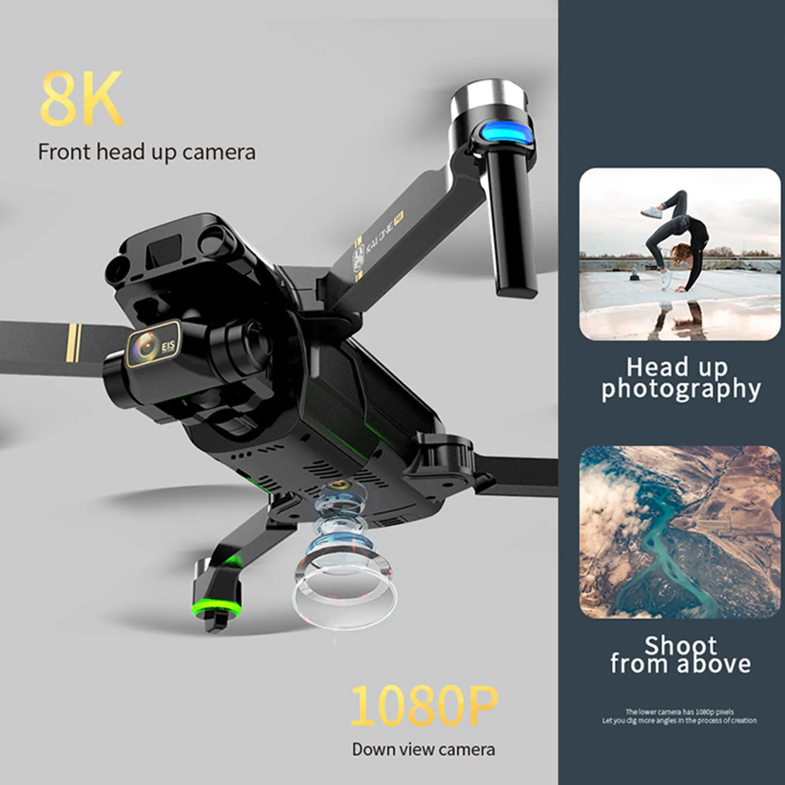 2021 новый kai one pro drone 8k hd механические 3 ос