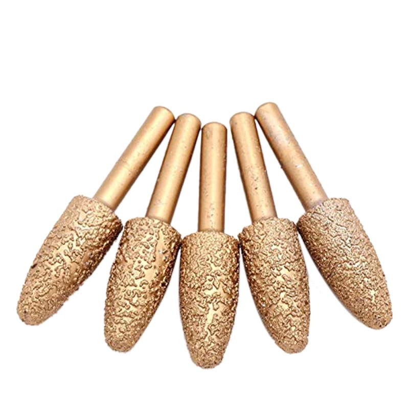 6Pcs 13Mm Tool Holder Vacuum Brazed Diamond Burr Alloy Grinding Head For Stone Jade Peeling Electric Engraving Tools | Инструменты