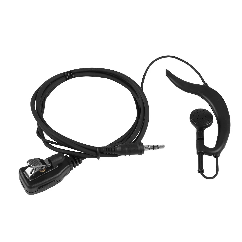 

3.5mm Earhook Earpiece with PTT Button MIC Speaker Single Earphone for Wakie Talkie