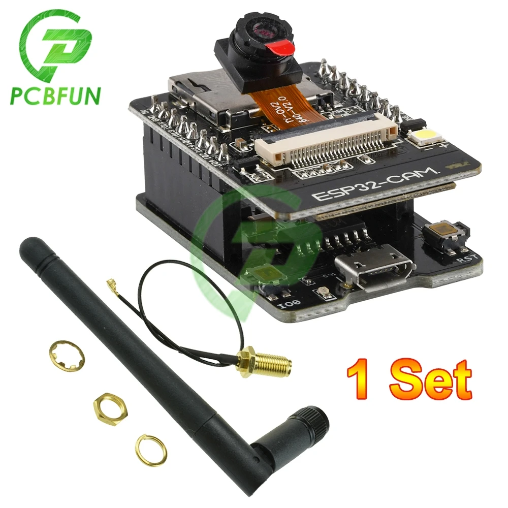 ESP32 CAM MB MICRO USB серийный wi fi макетная плата CH340 CH340G 5V Bluetooth + OV2640 Камера 2 4G антенна