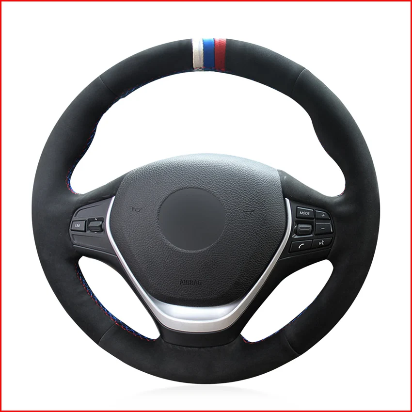 MEWANT черный замшевый чехол рулевого колеса автомобиля для BMW F20 2012-2018 F45 2014-2018 F30 F31 F34