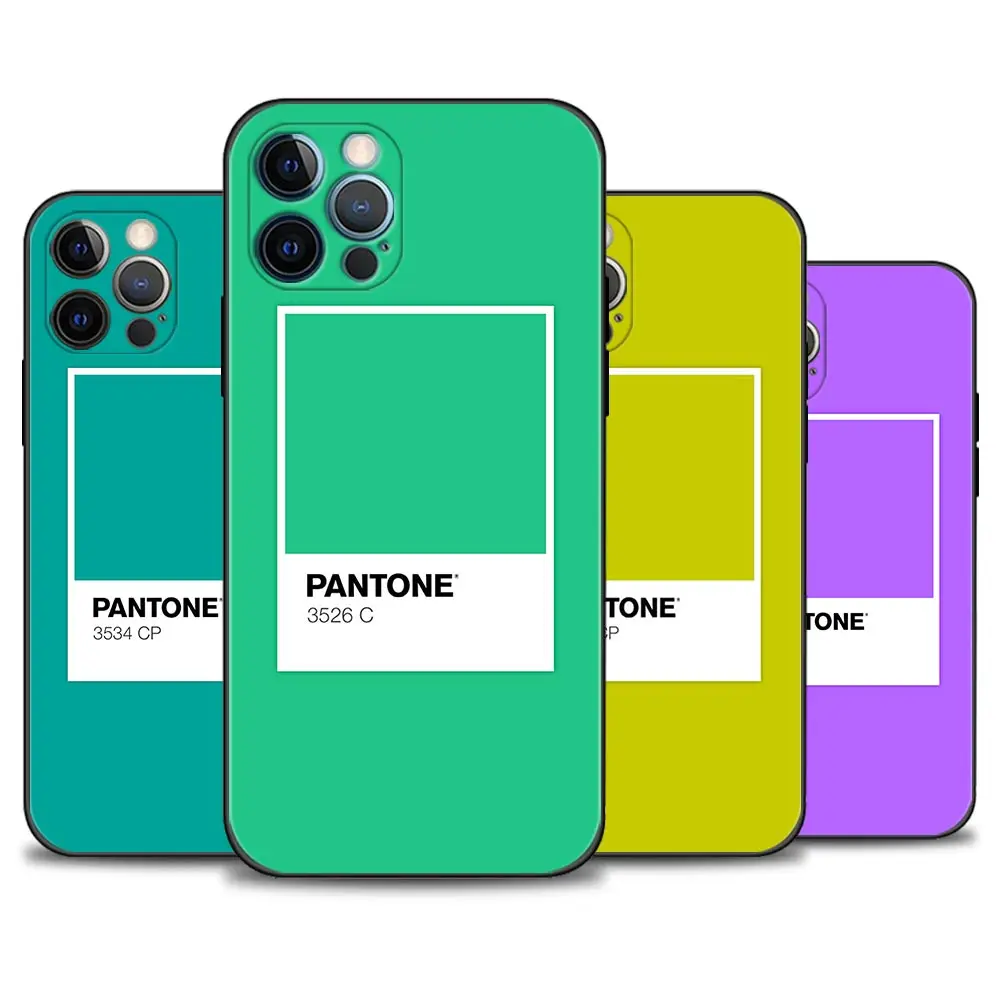 Pantone Colorful Card Phone Case For iPhone 12 13 11 Pro Max XS XR X 8 7 6s 6 Plus 13 12 Mini 5 5S SE 2020 Coque Fundas
