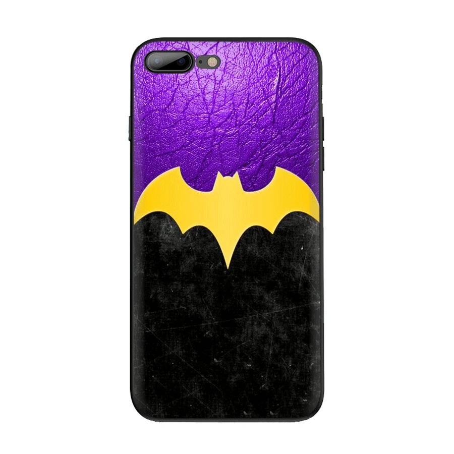 Чехол для мобильного телефона из ТПУ для iPhone 5 5S 6 6s 7 8 Plus X XR XS Max Shell с логотипом Marvel Бэтмен - Цвет: B6