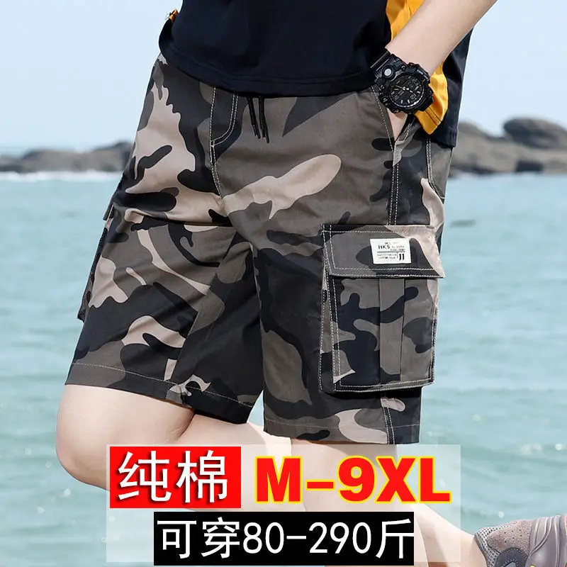 

Military Pants Shorts Men's Summer Casual Work Camouflage Fashionable Fat Plus Size Sport Cargo Cotton Loose Joggers Hip Hop