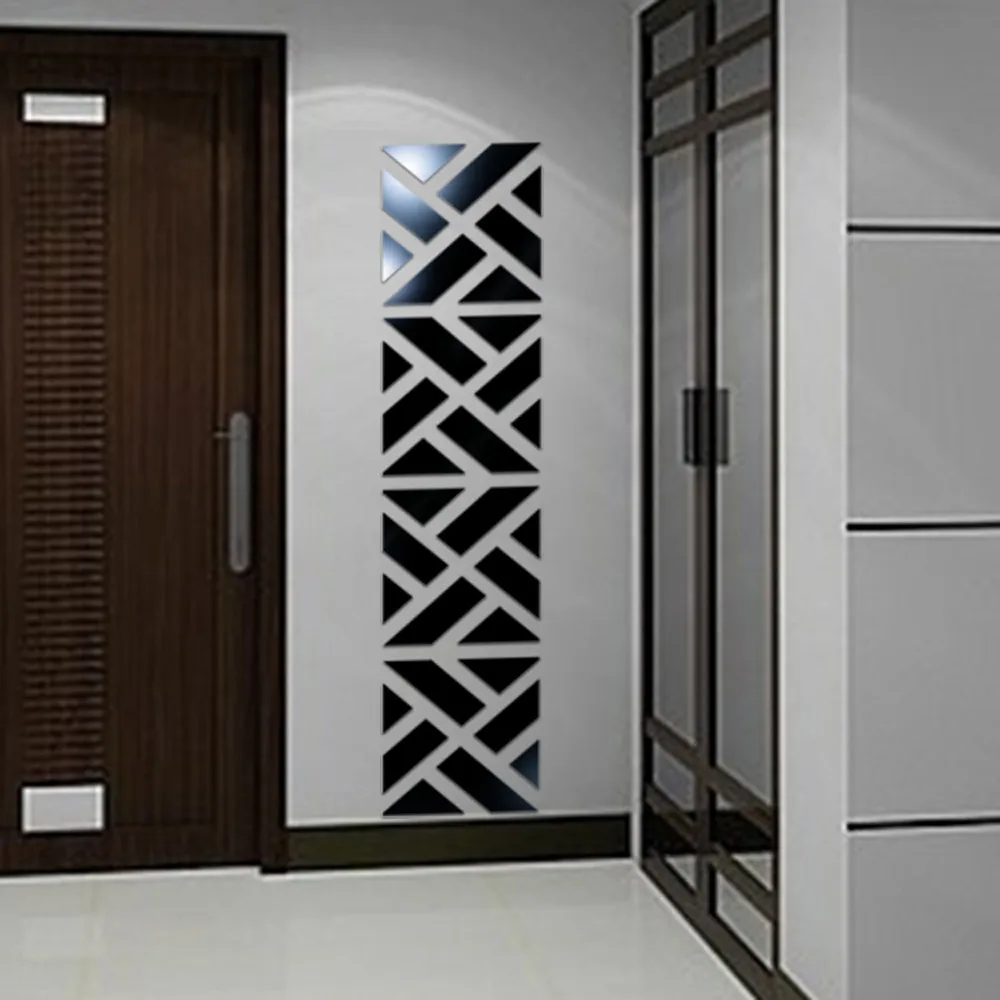 Горячая 3D шестигранного акрилового зеркала наклейки на стену DIY художественная