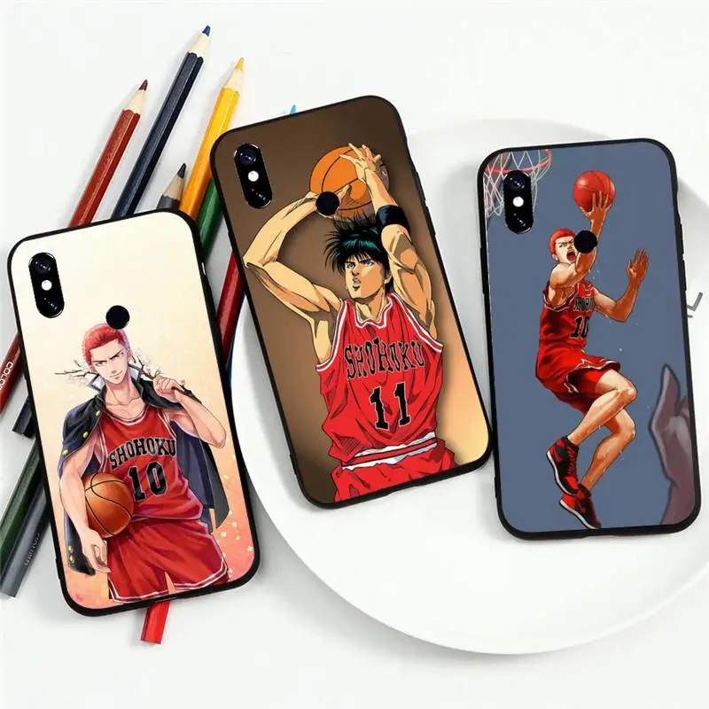 

Slam dunk basketball anime Phone Case For Xiaomi Redmi note 7 8 9 t max3 s 10 pro lite funda shell cover coque