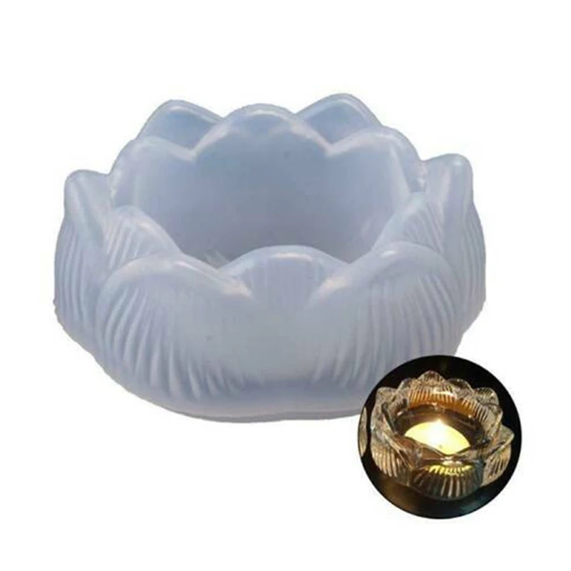 

Silicone Lotus Candle Holder Ashtray Making Mold Wax Resin Casting Epoxy Mould Candle Making Silicone Moulds
