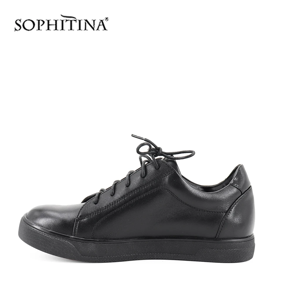 SOPHITINA/нейтральная женская обувь на плоской подошве; высокое качество; модная обувь из овечьей кожи на шнуровке; однотонная обувь ручной работы; Лидер продаж; новая обувь на плоской подошве для отдыха; C276