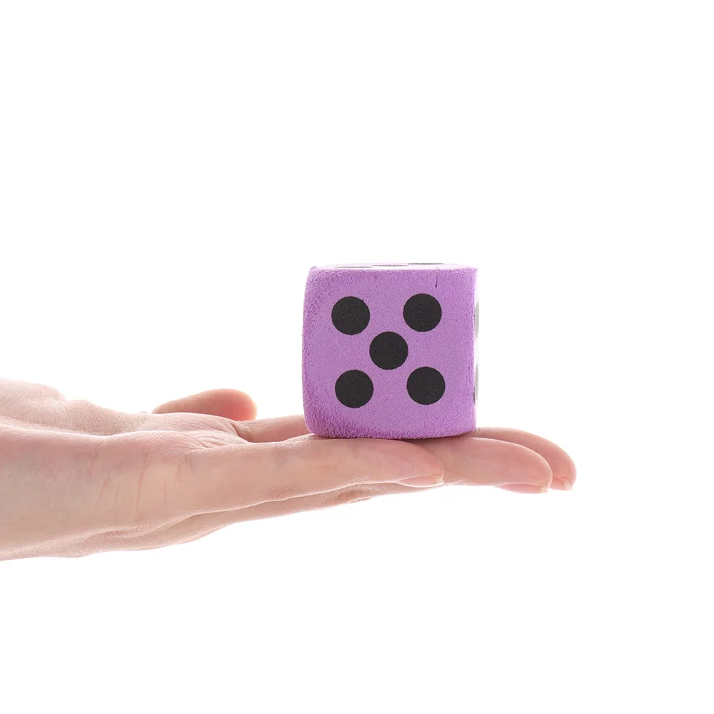 Маленькие игральные кости из пены EVA развлекательные с цифрами игрушки для