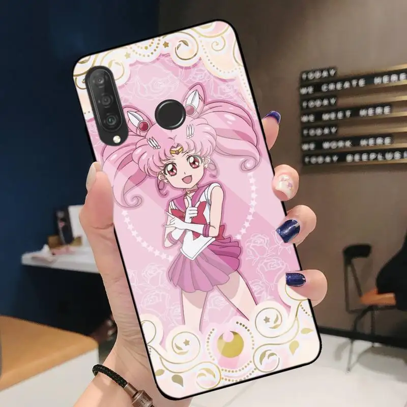 

Japan Anime Sailor Moon Princess Phone Case For Huawei P10 20pro 30lite Mate 9 10lite 20pro Honor 7A 8X 9 Nova3i Tempered Glass