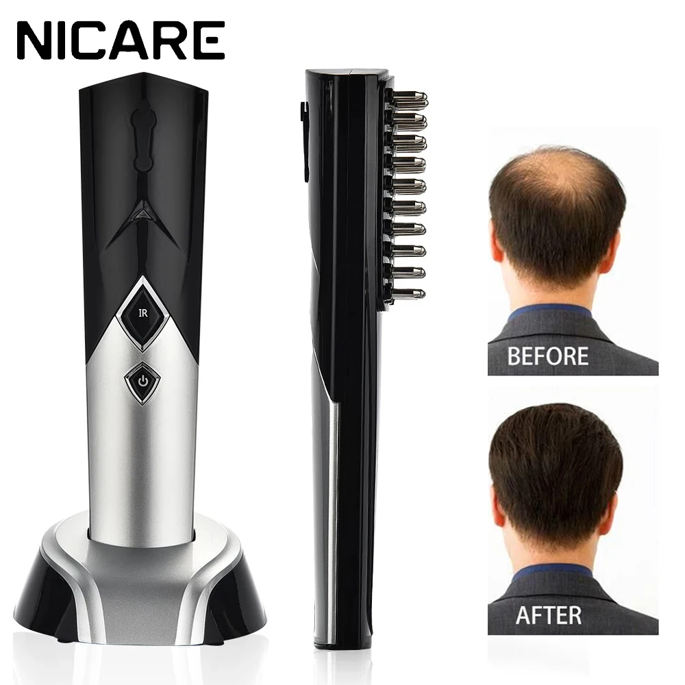 

NICARE Electric Laser Hair Growth Comb Vibration Massage Anti Hair Loss Infrared Therapy Brush Treatment Combs Scalp Massager