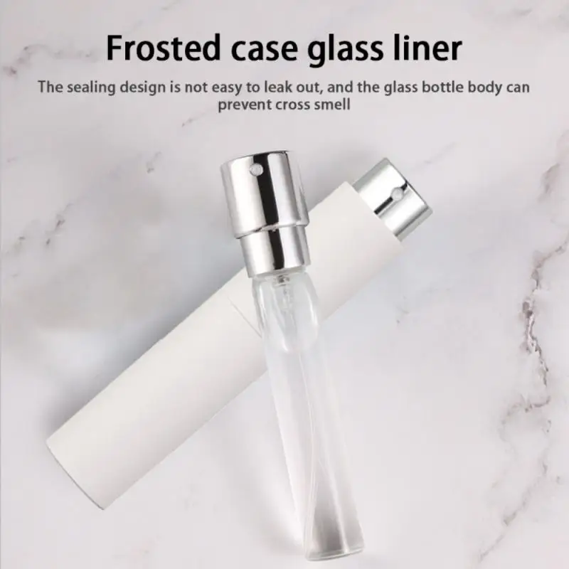 

10ML Black/white Clear Mini Perfume Glass Bottle Empty Cosmetics Bottle Sample Test Tube Thin Glass Vials Cosmetic Glass
