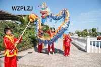 7m length dragon dance costume 6 player 8 12 age sz 5 children play party performance parade folk parad smart stage mascot china