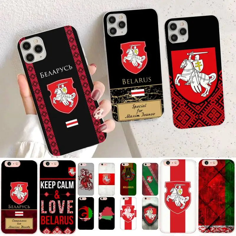 

YNDFCNB Belarus flag Phone Case for iphone 13 11 12 pro XS MAX 8 7 6 6S Plus X 5S SE 2020 XR case