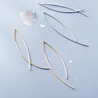 Женские серьги-подвески из серебра 100% пробы с двойной палочкой