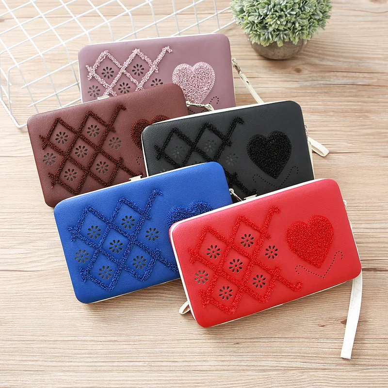 2021 Мода Новый полотенце вышитые Дамский кошелек длинный любовь &quotЛанч бокс&quot