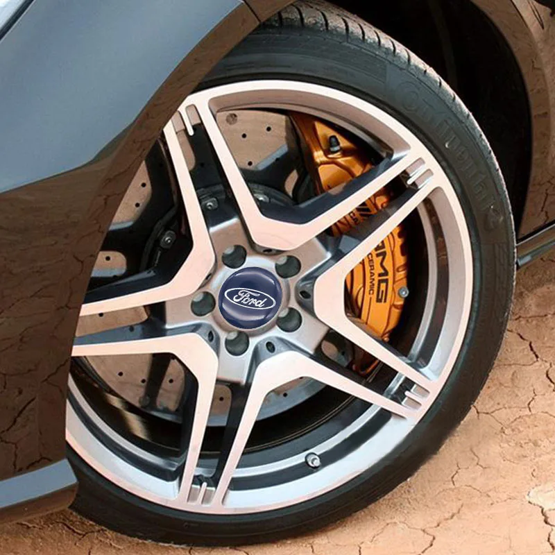 

4Pcs 56mm Car Wheel Center Hub Caps Emblem Stickers For Ford-LOGO Car accessories，modified hub cover stickers