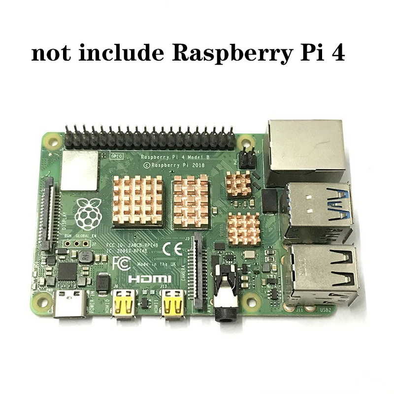 Радиатор для Raspberry Pi 4 комплект из медных охлаждающих насадок Model B 4B | Компьютеры и