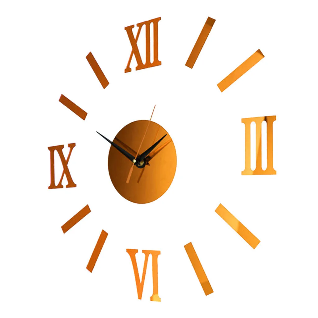 Ретро часы акриловые простыни Креативные 3D домашние зеркальные настенные сделай