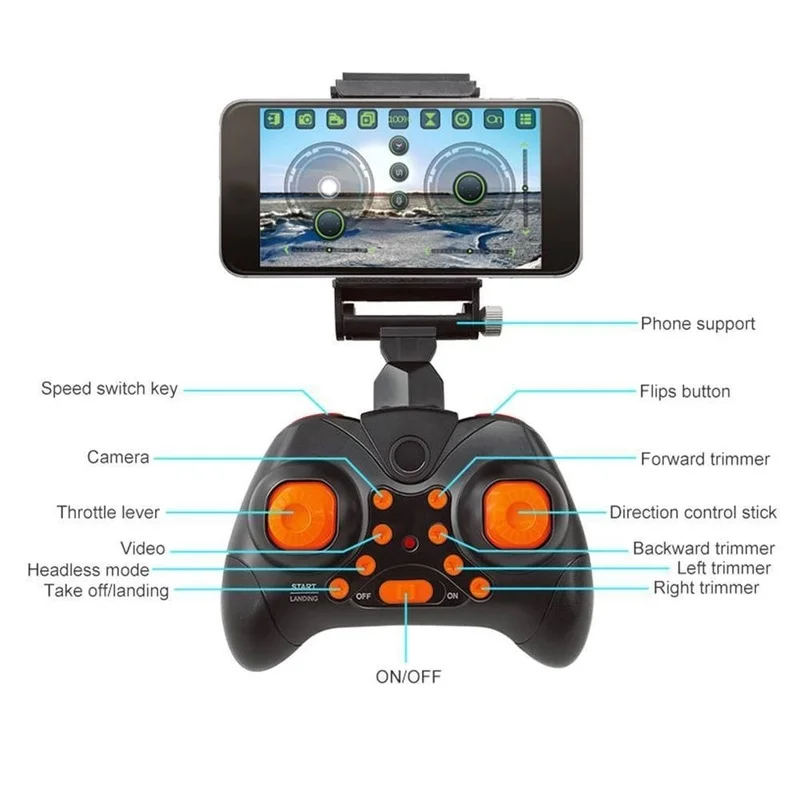Мини-Дрон Wifi FPV Квадрокоптер 480P камера селфи Дрон самолёт радиоуправляемые