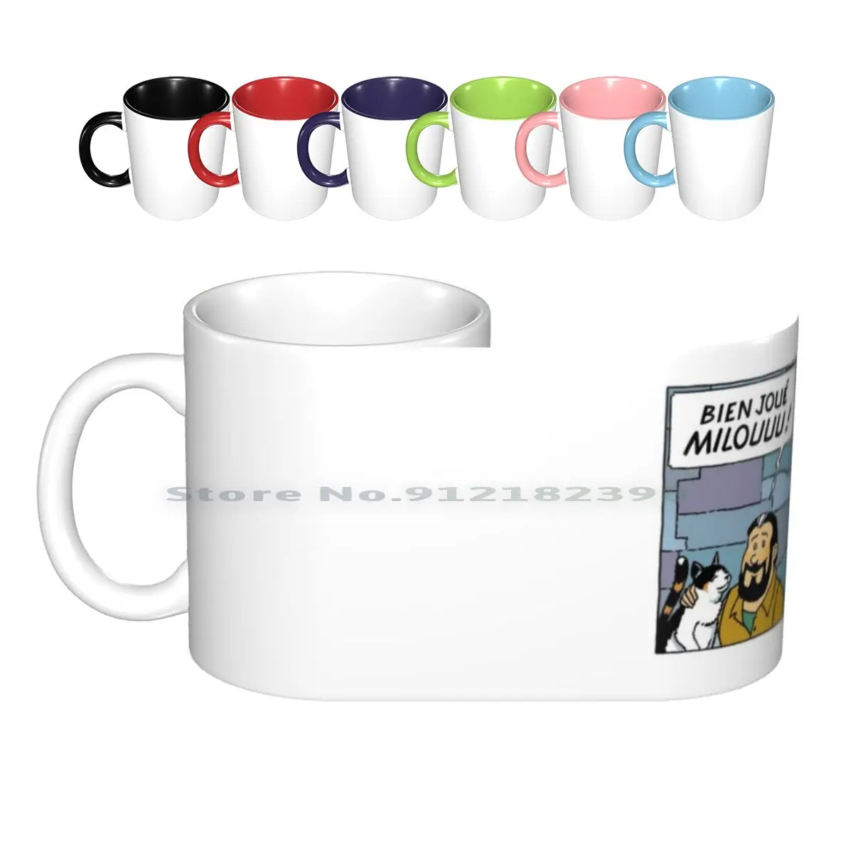 

Well Done Milouuu! Ceramic Mugs Coffee Cups Milk Tea Mug Creative Trending Vintage Gift Bottle Cup