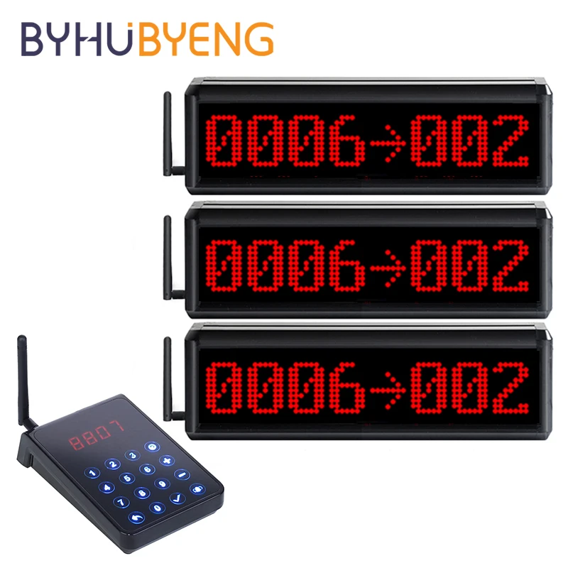 

Система управления ожиданием очереди BYHUBYENG с клавиатурой на расстоянии 200 м, беспроводной счетчик, светодиодный дисплей с цифрами, Krankenhaus