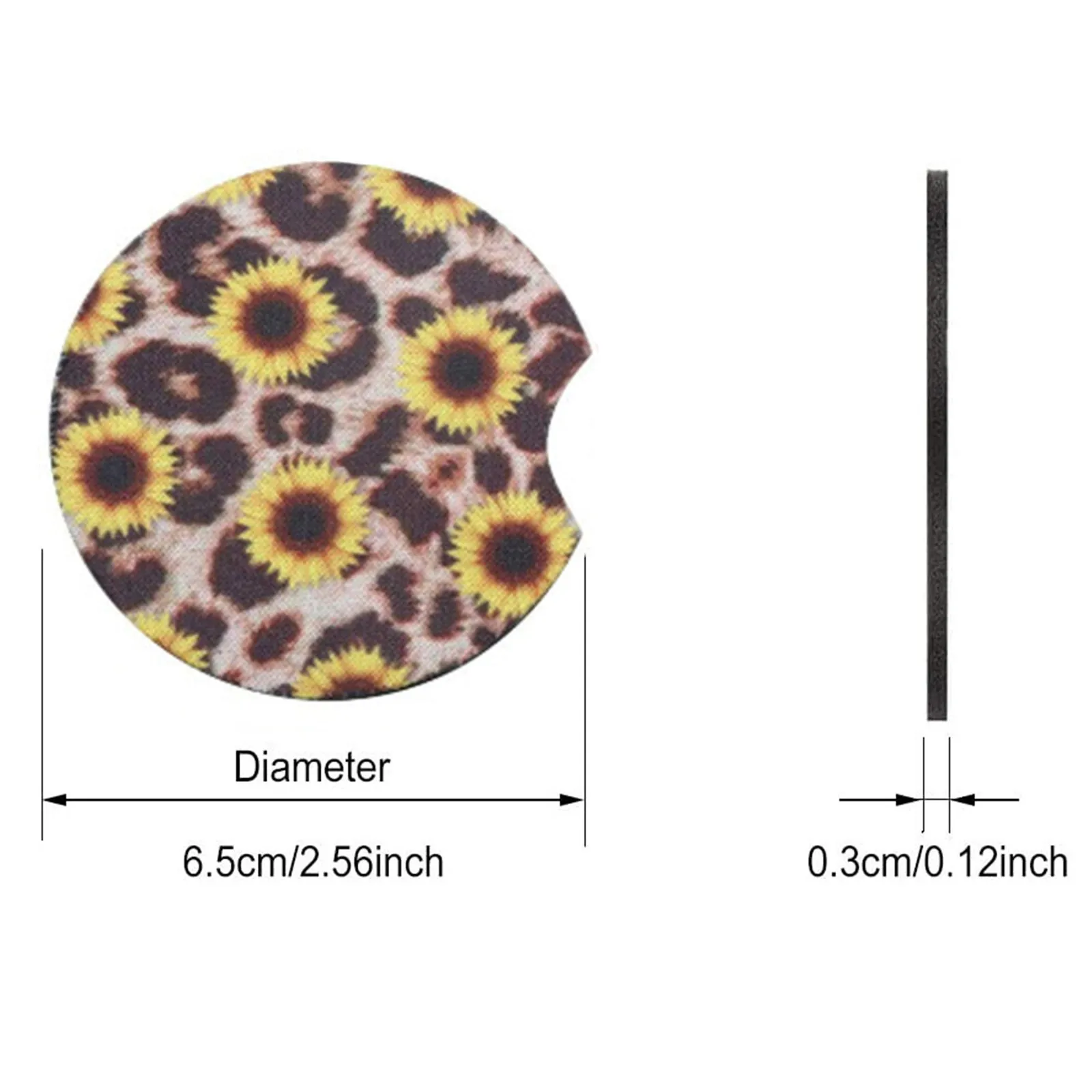 Съемный автомобильный коврик для чашки воды 1 пакет 2 56 дюймов универсальные