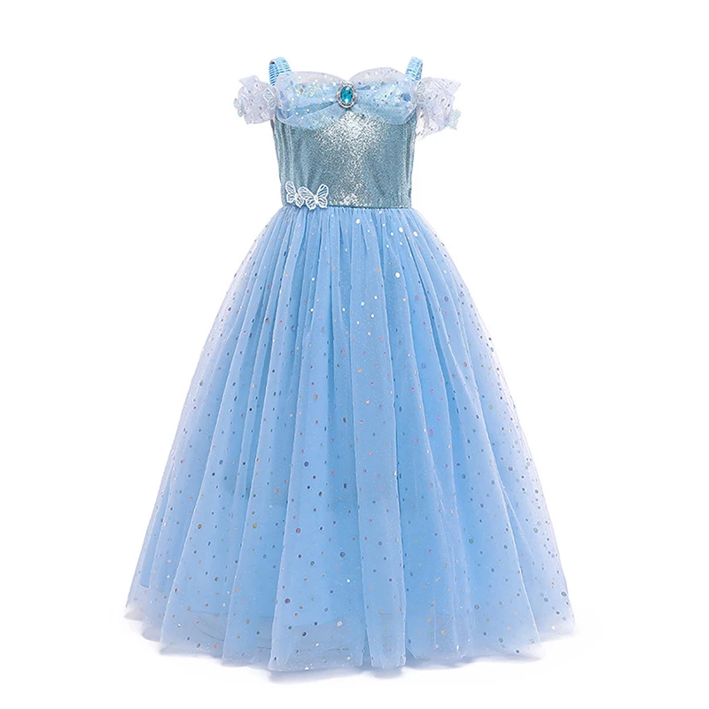 

Cosplay Kids Dress Good Quality Elegant Mesh Princess Dress Christmas Party Costume Birthday Present 3-10 Years Old Kids Dresses