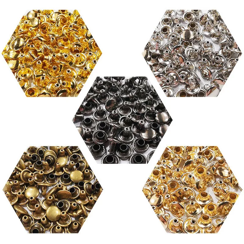 

Small Double-sided Knock Nails DIY Manual Materials Rivet Accessories Belt Fixed Clip Nails Personal Hand Accessories