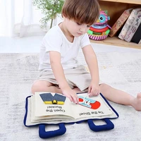 3d montessori cloth book baby toy 12 24 months quiet fabric activity educational soft book focus 1 2 year children toddler toy