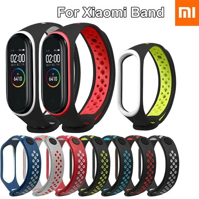 Ремешок дышащий для смарт-часов Xiaomi Mi Band 3 4 сменный Браслет M3 M4 Plus MiBand Miband |