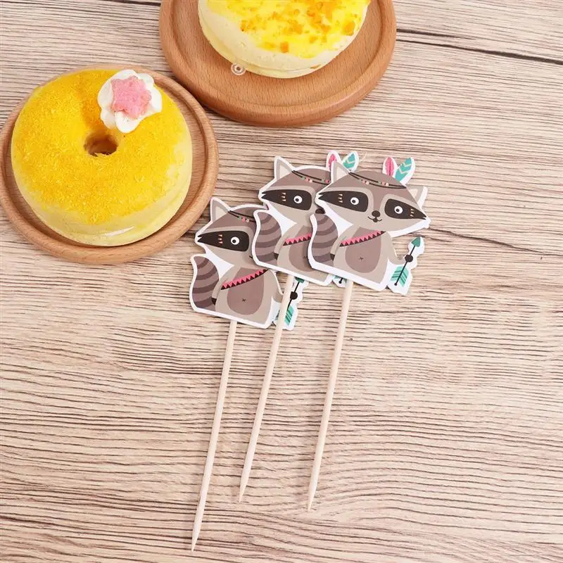 24 шт. Топпер для торта с животными из индийского мультфильма декоративные